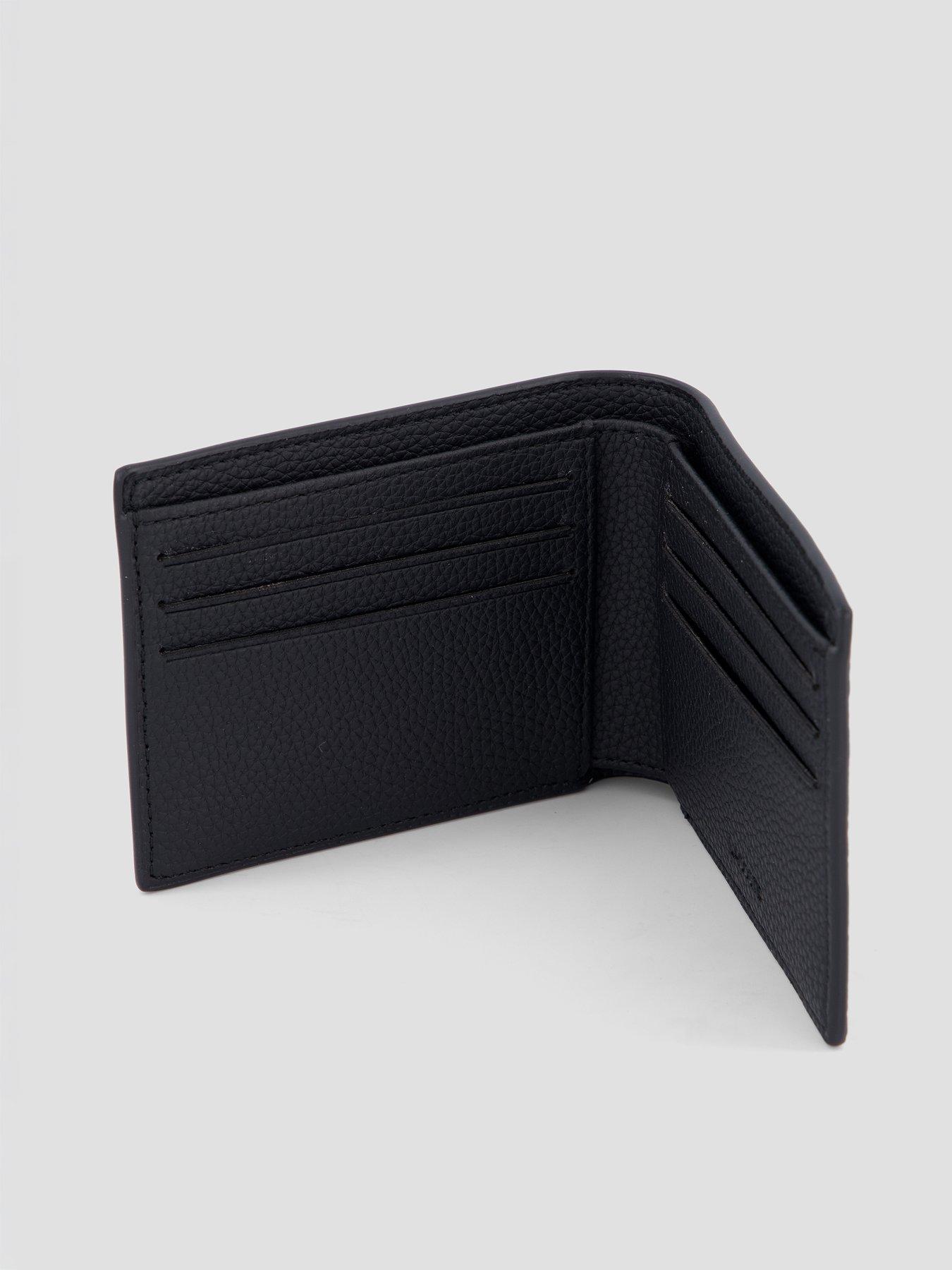 Image 3 of 4 of Lacoste Mens Croc Metal Logo Bifold Wallet - Black