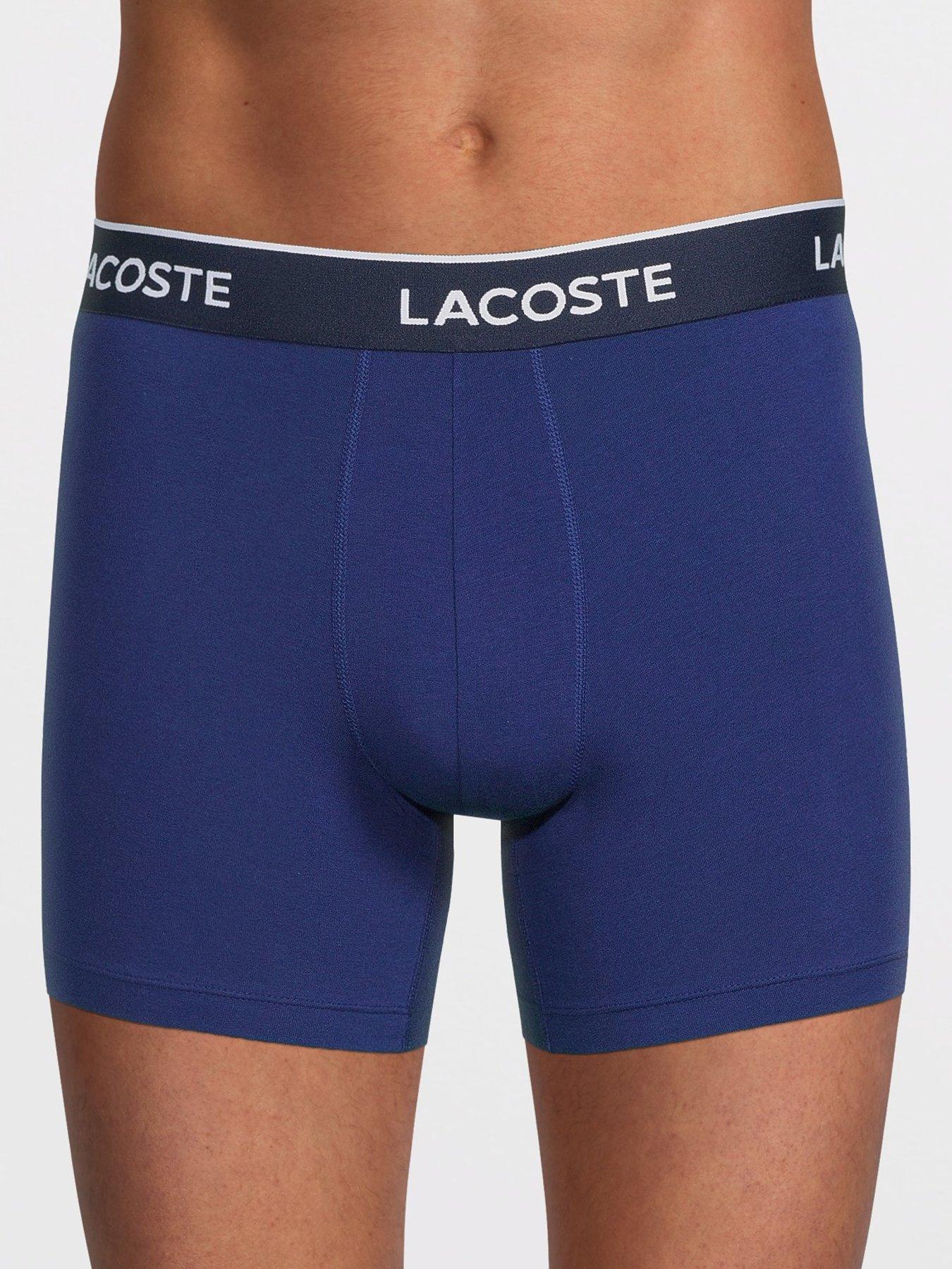 Image 2 of 3 of Lacoste Lacoste 3 Pack Cotton Stretch Boxer Briefs - Multi