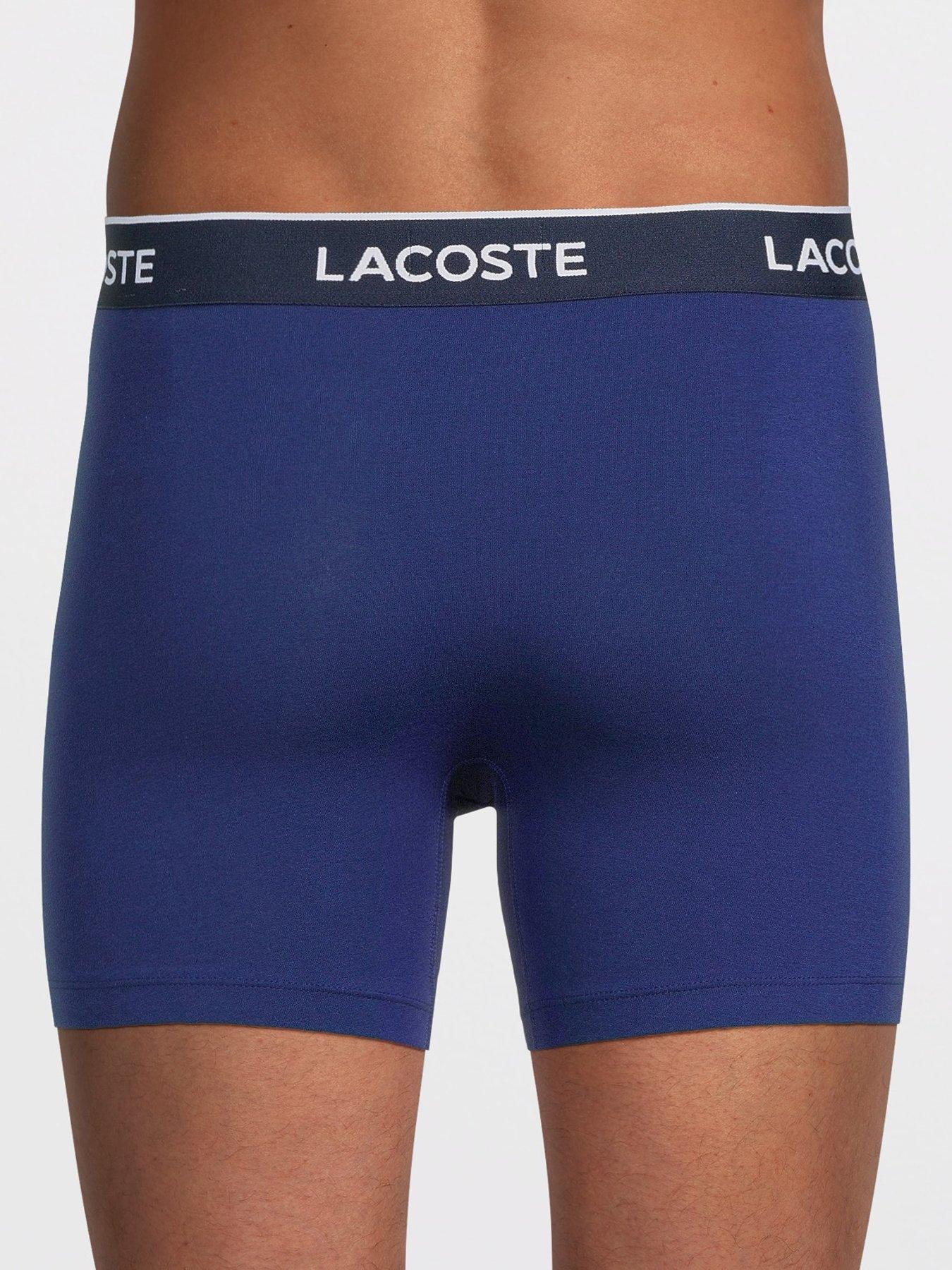 Image 3 of 3 of Lacoste Lacoste 3 Pack Cotton Stretch Boxer Briefs - Multi