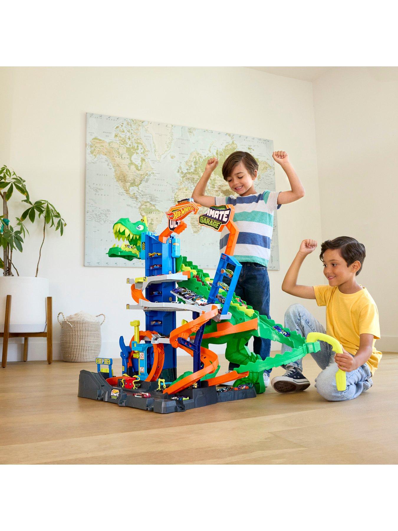 Image 2 of 7 of Hot Wheels <p>Ultimate T-Rex Garage Track Set with Dinosaur Nemesis &amp; Storage</p>