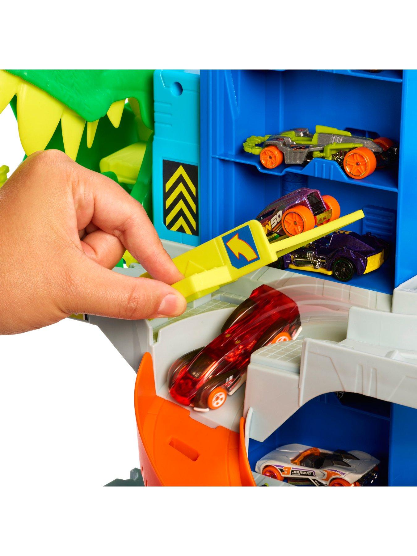 Image 5 of 7 of Hot Wheels <p>Ultimate T-Rex Garage Track Set with Dinosaur Nemesis &amp; Storage</p>