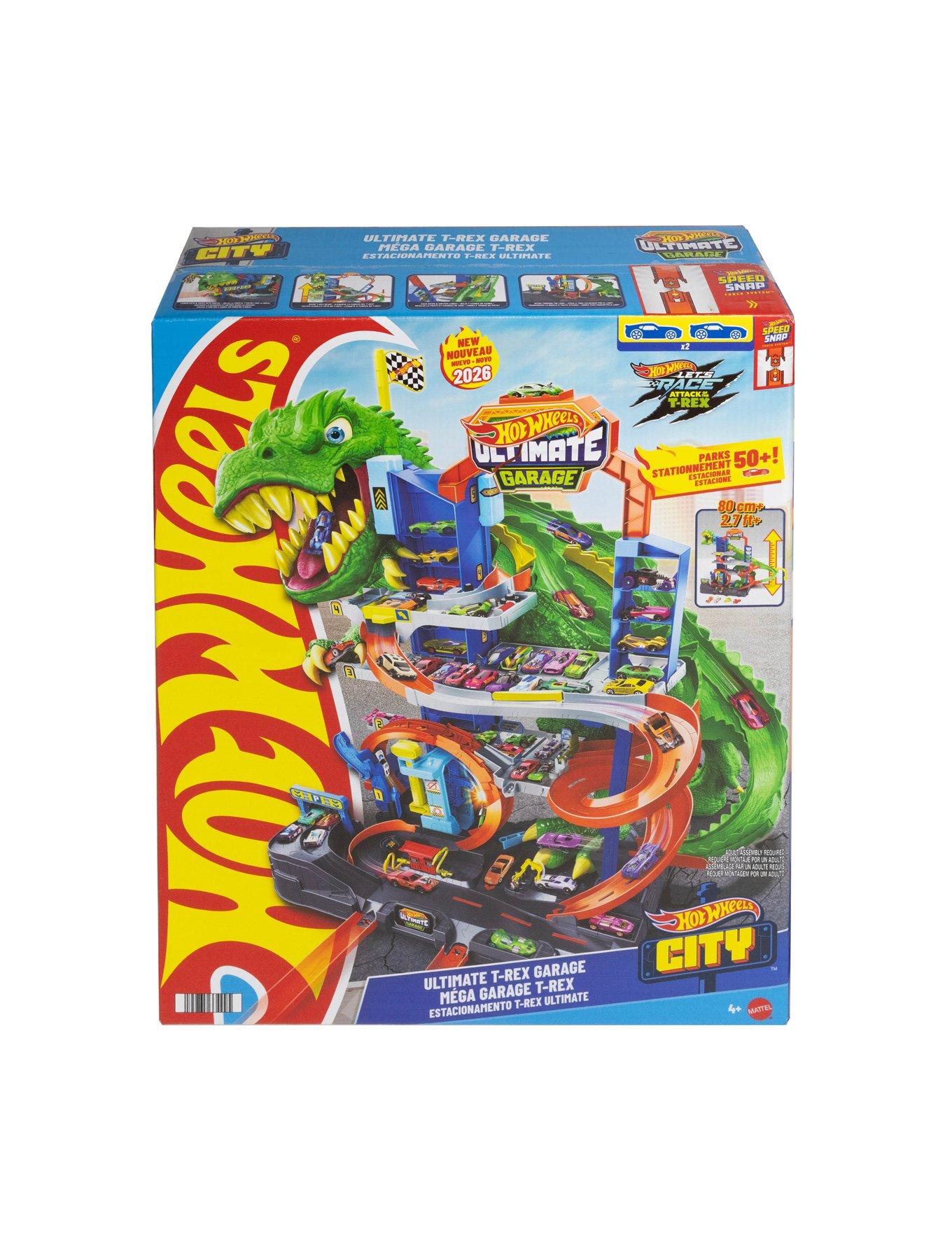 Image 7 of 7 of Hot Wheels <p>Ultimate T-Rex Garage Track Set with Dinosaur Nemesis &amp; Storage</p>