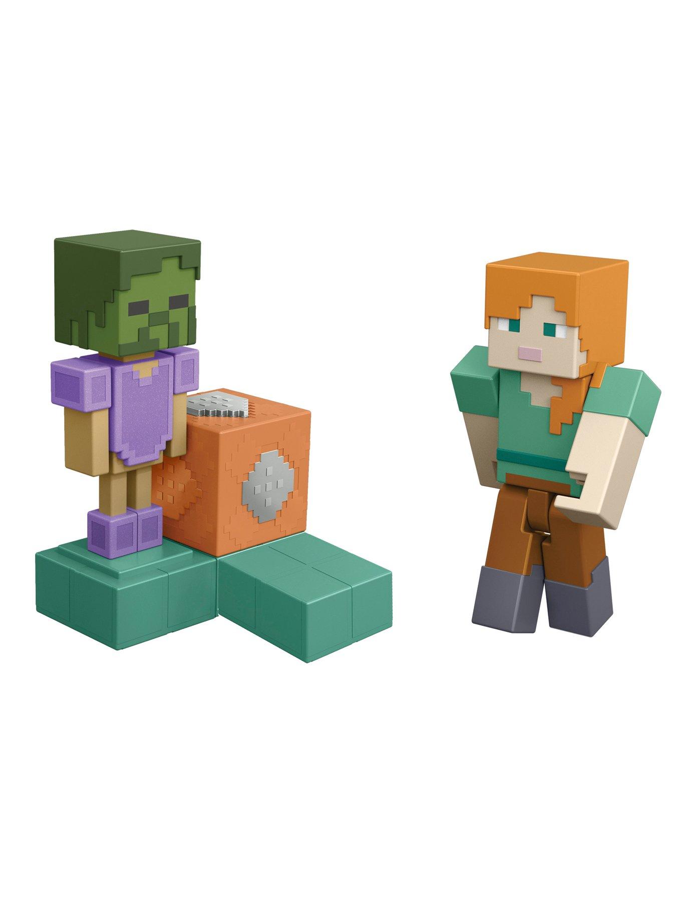 Image 2 of 6 of Minecraft Redstone Charged Animated Armor Stand with Alex Figure Playset