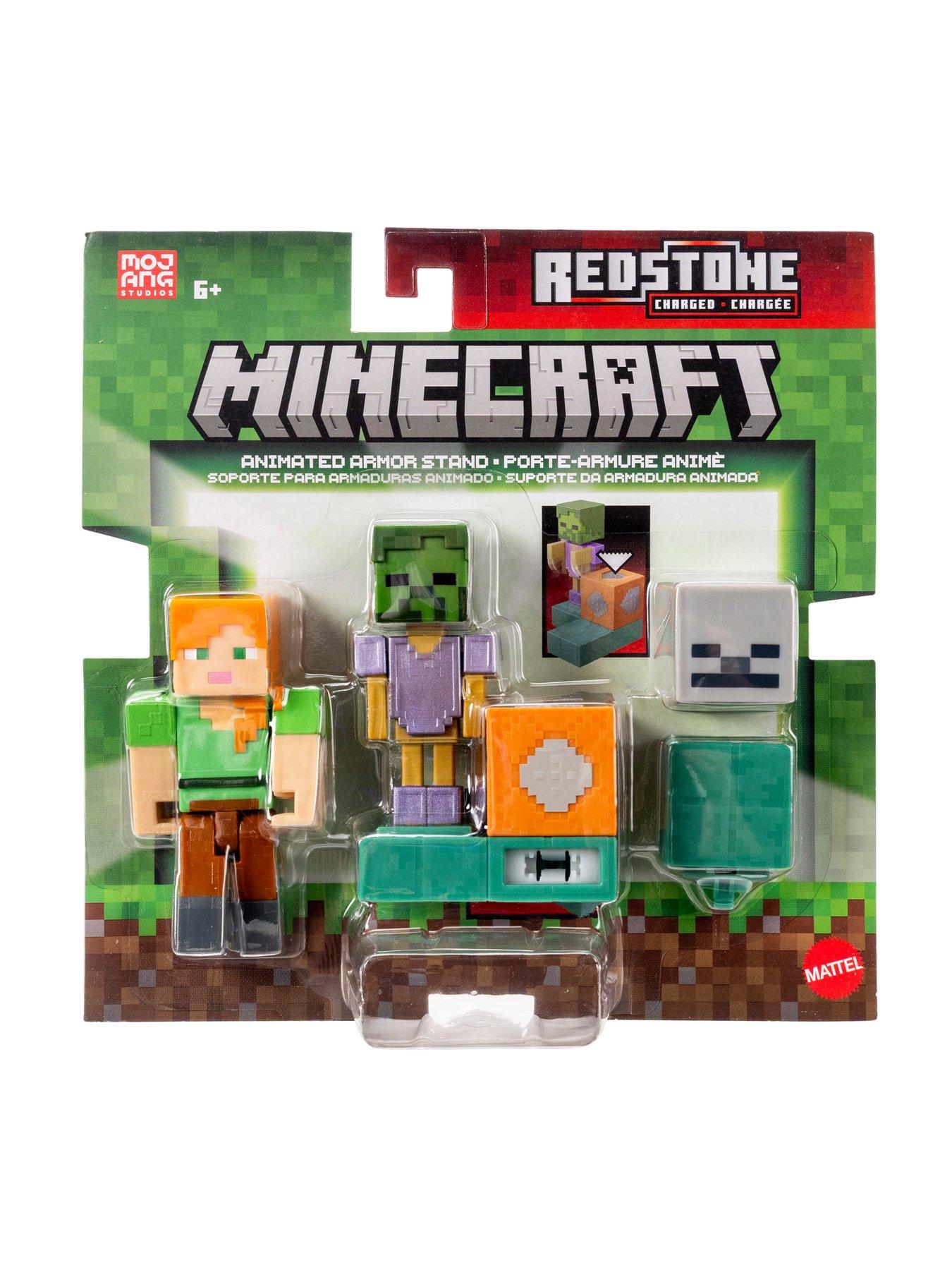 Image 6 of 6 of Minecraft Redstone Charged Animated Armor Stand with Alex Figure Playset