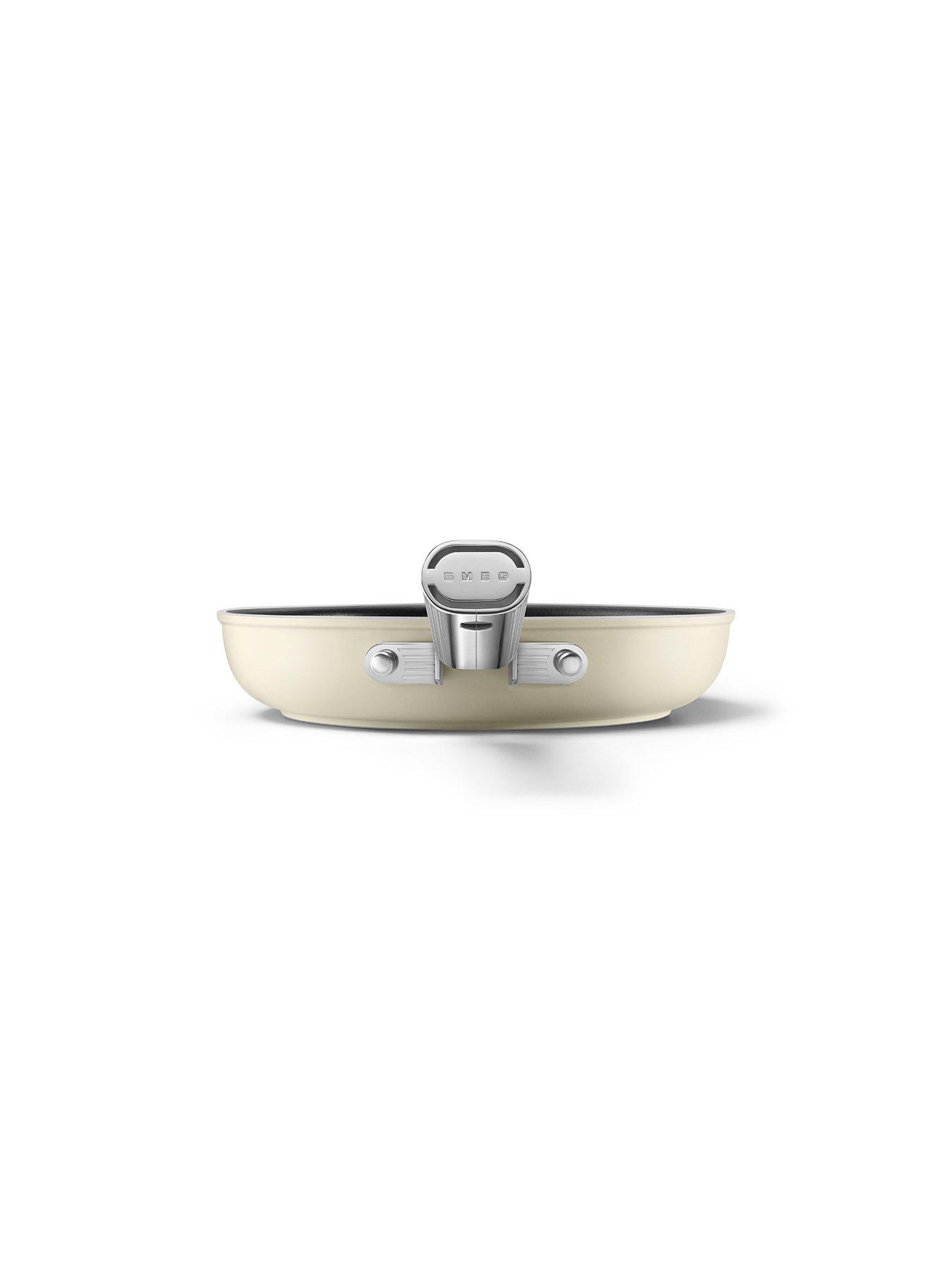 Image 5 of 5 of Smeg 24cm Retro Frying Pan, Oven Safe, Aluminium, Cream