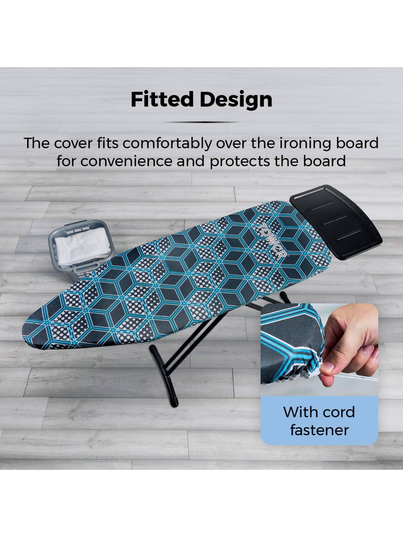 Image 4 of 6 of Tower Geo Pro Replacement Ironing Board Cover, 100% Cotton, Black