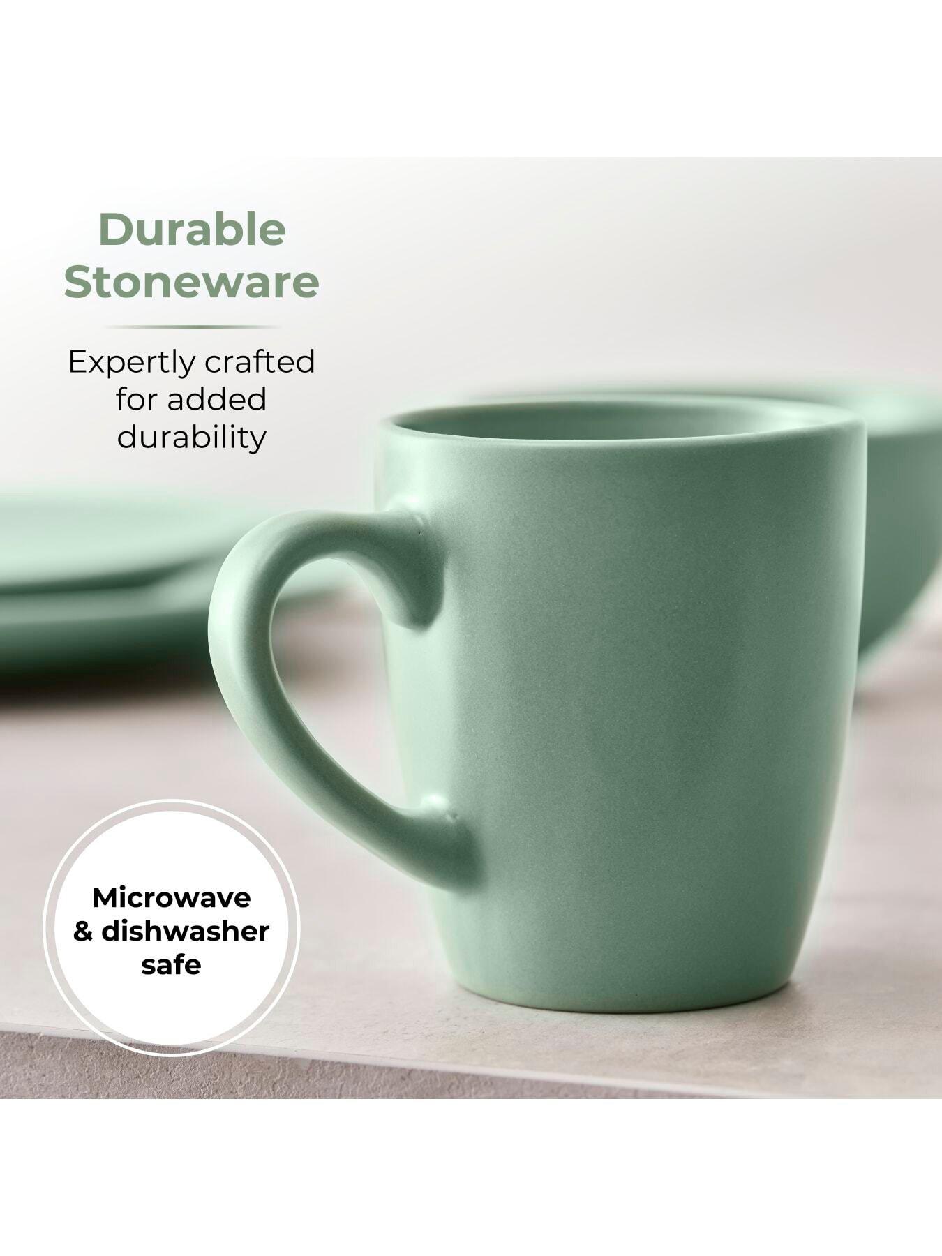 Image 5 of 8 of Tower 16 Piece Dinner Set with Smooth Matte Glaze Finish, Sage