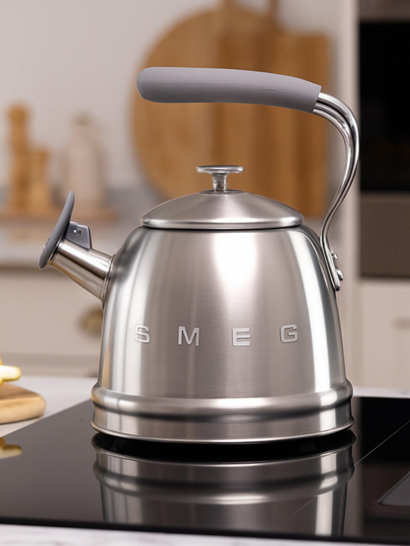Image 1 of 7 of Smeg 2.3L Whistling Kettle, Cool Touch Handle, Stainless Steel