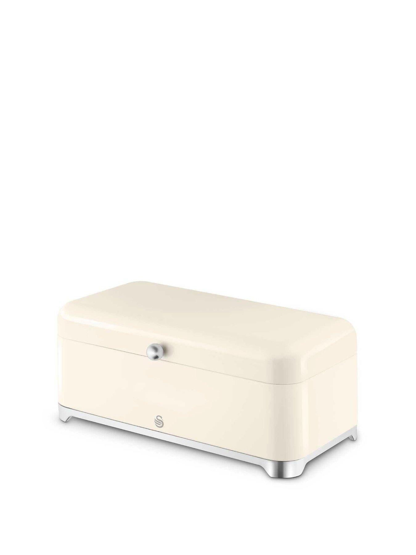 Image 2 of 8 of Swan Solace 16L Bread Bin with Lift Up Hinged Lid, Cream