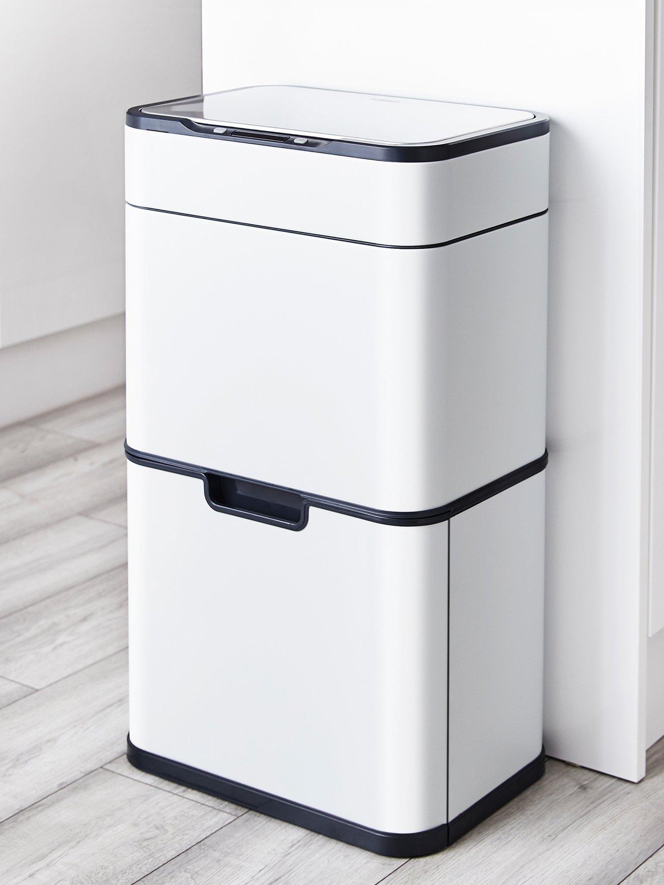 Tower 50L Ozone Sensor Bin, Carbon Filter, White