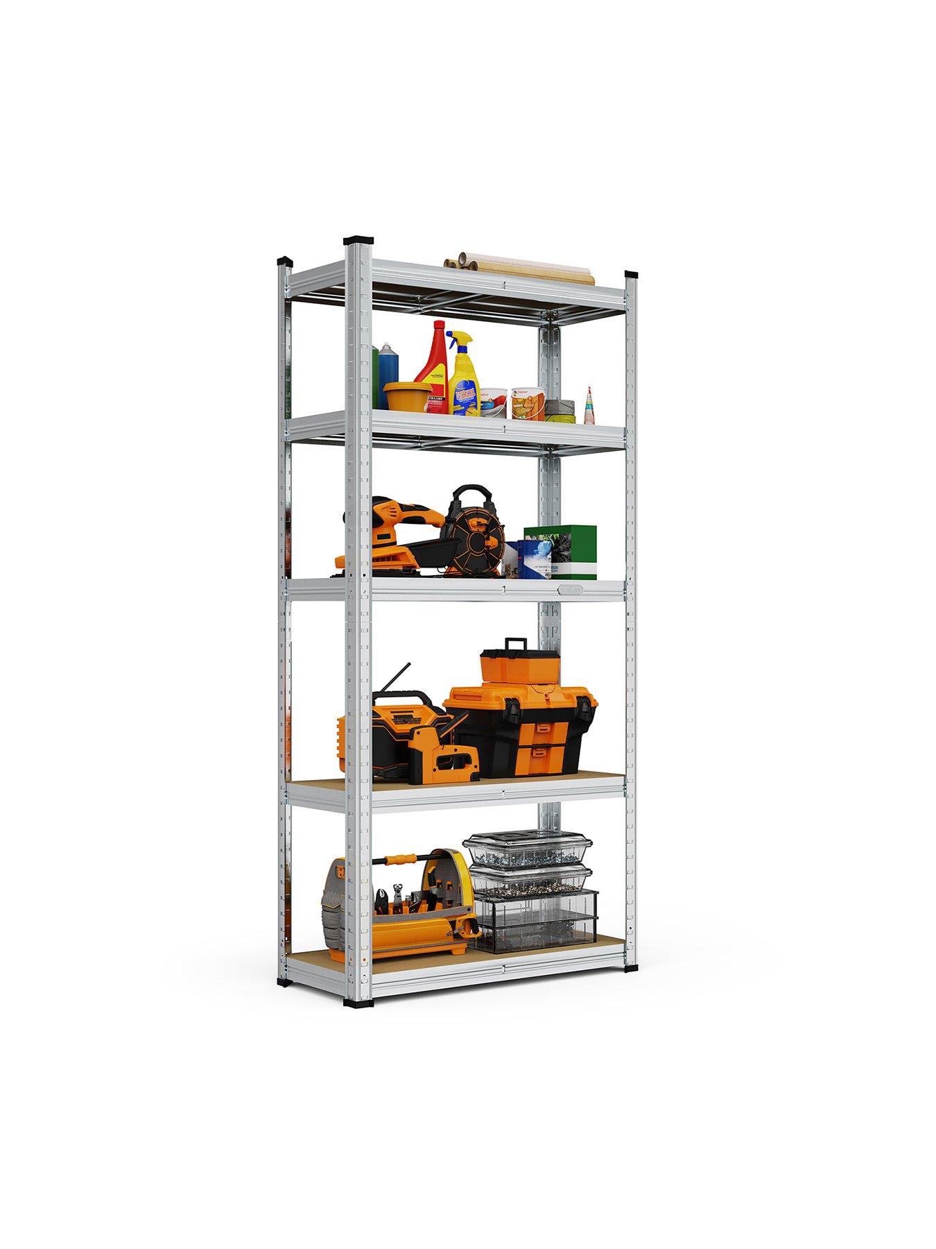 Image 2 of 8 of Vonhaus 5-Tier Galvanised Steel Shelving Unit -  Silver (150 x 70 x 30cm)