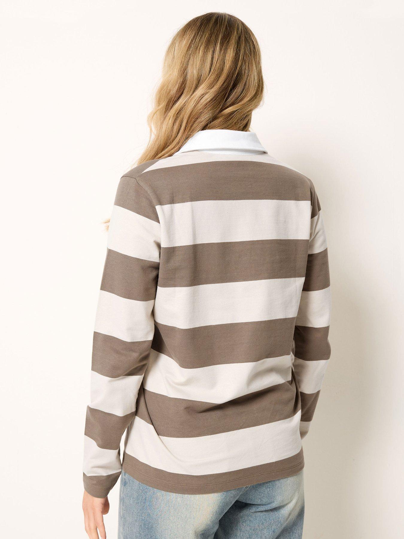 Image 2 of 4 of Long Tall Sally Tall Rugby Sweatshirt - Cream