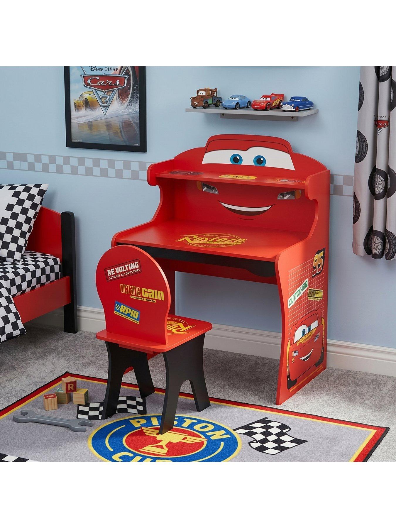 Image 3 of 6 of Disney Cars Lightning McQueen Study Desk and Chair Set