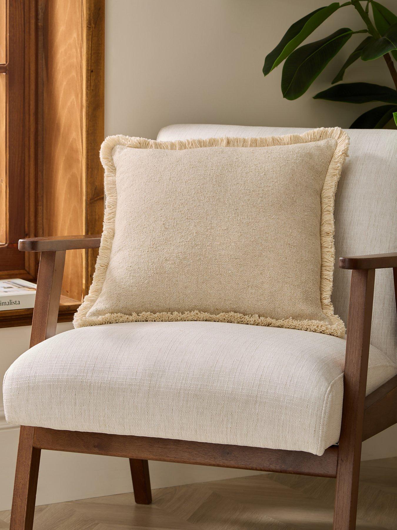 Michelle Keegan Home Textured Boucle Cushion With Trim