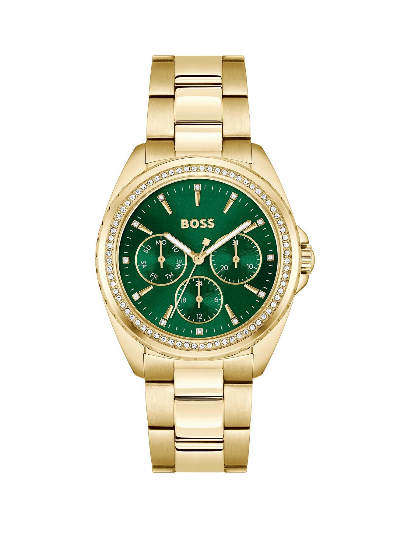 BOSS Ladies BOSS Atea Yellow Gold IP Bracelet Watch