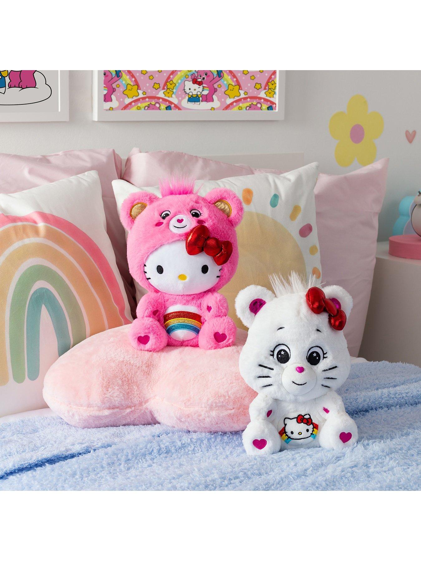 Image 3 of 8 of Care Bears 30cm Plush -  x Hello Kitty 2pk (Cheer as Hello Kitty &amp; Hello Kitty as Cheer)