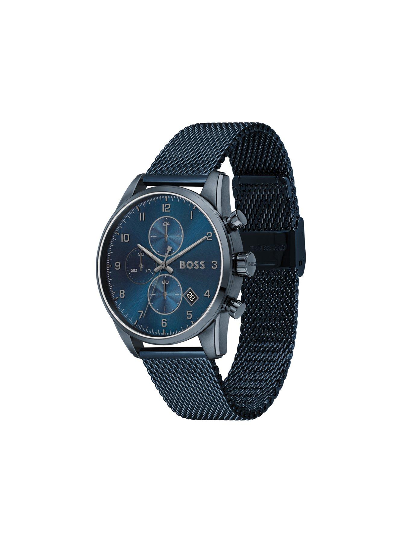 Image 3 of 5 of BOSS Gents BOSS Skymaster Stainless Steel Mesh Bracelet Watch