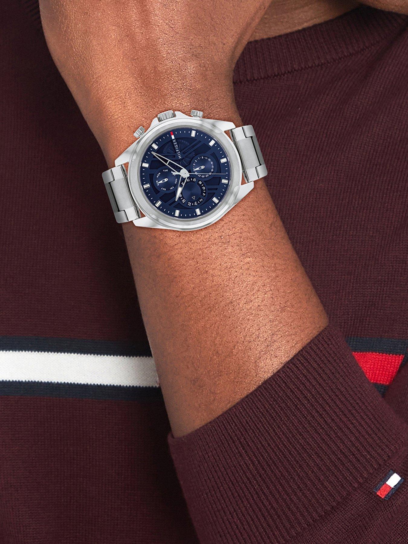 Image 4 of 5 of Tommy Hilfiger Men's Blue Dial Stainless Steel Bracelet Watch