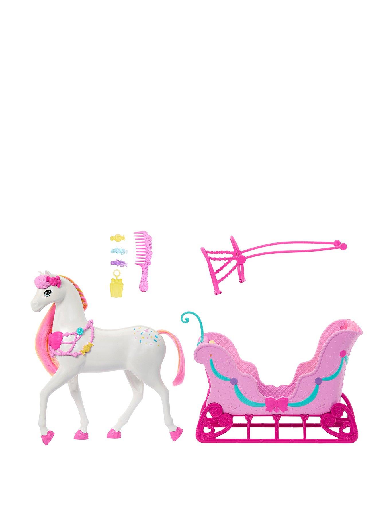 Barbie The Nutcracker Land of Sweets Horse and Sled Playset with Scented Hair and Accessories