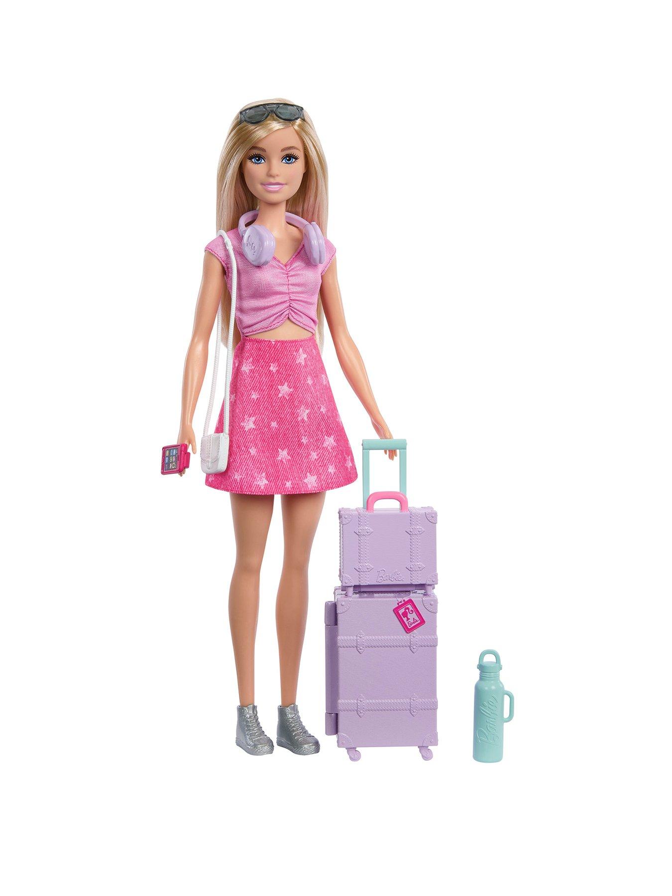 Barbie Family  &  Friends Barbie® 'Malibu' Travel Doll with Luggage  &  Adventure Accessories