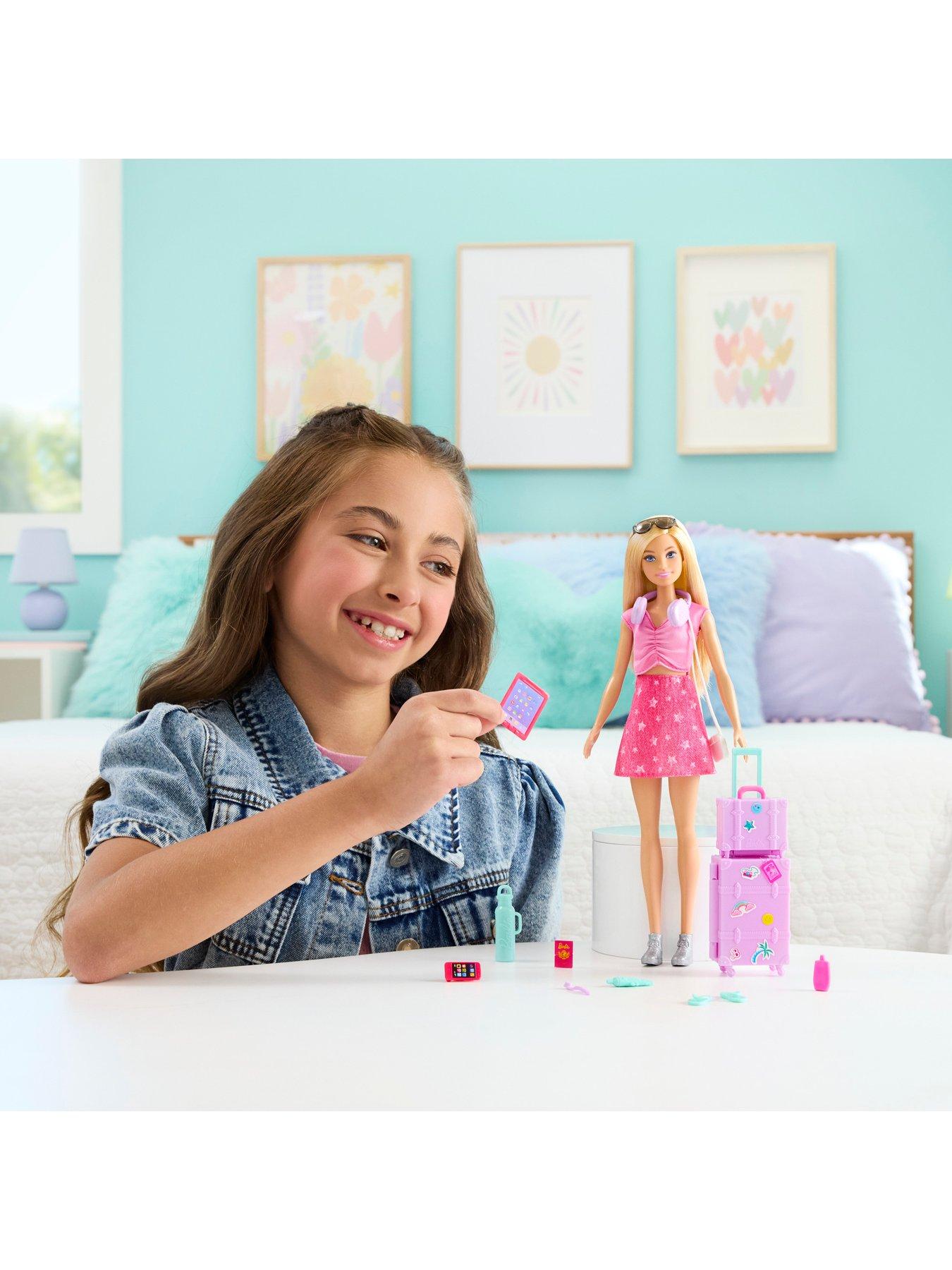 Image 2 of 7 of Barbie <p>Family &amp; Friends Barbie&reg; 'Malibu' Travel Doll with Luggage &amp; Adventure Accessories</p>