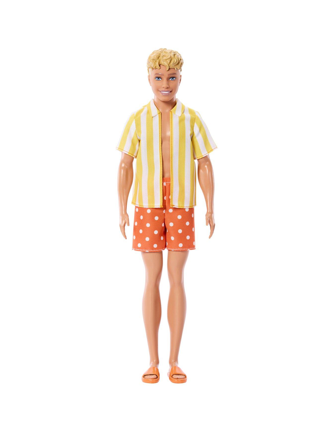 Barbie Fashionistas Ken™ Fashion Doll #252 with Blonde Mullet, Polka-Dot Shorts  &  Orange Slides