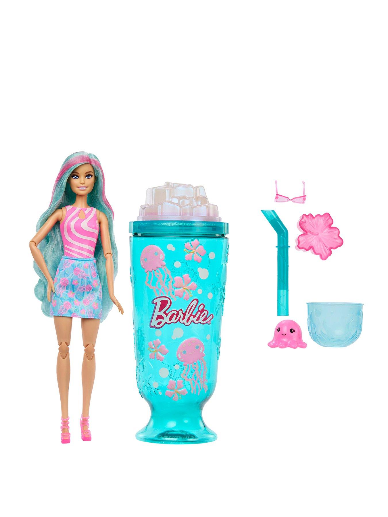 Barbie Pop Reveal™ Sea Slushy Series Fashion Doll with Pet, 8 Surprises and Colour-Change Hair