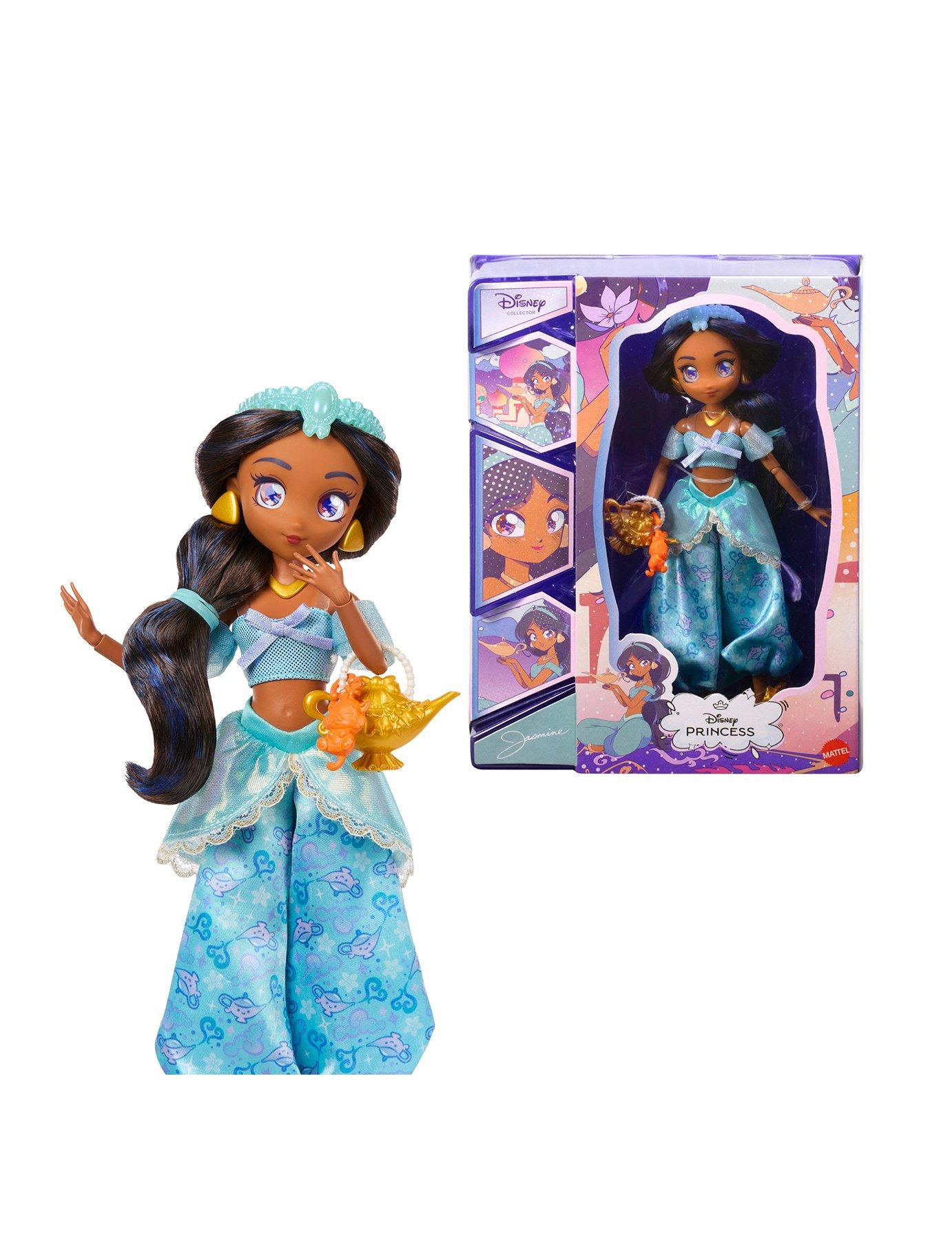 Disney Princess Collector Jasmine Manga Doll with Rajah Charm, Fashion Accessories and 11 Points of Articulation