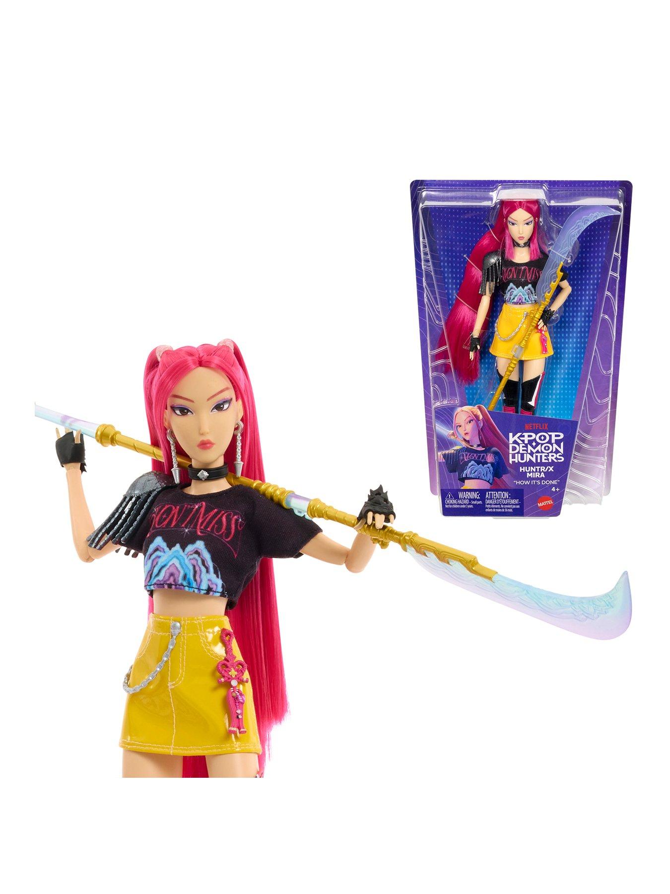 K-Pop Demon Hunters HUNTR/X Mira How It's Done Fashion Doll with Curved Moon Sword Accessory