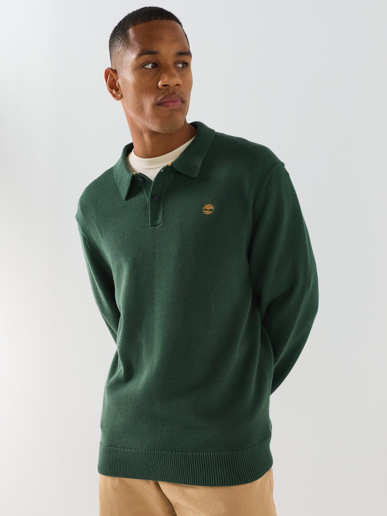 Image 5 of 5 of Timberland Cotton Polo Knitted Jumper - Green