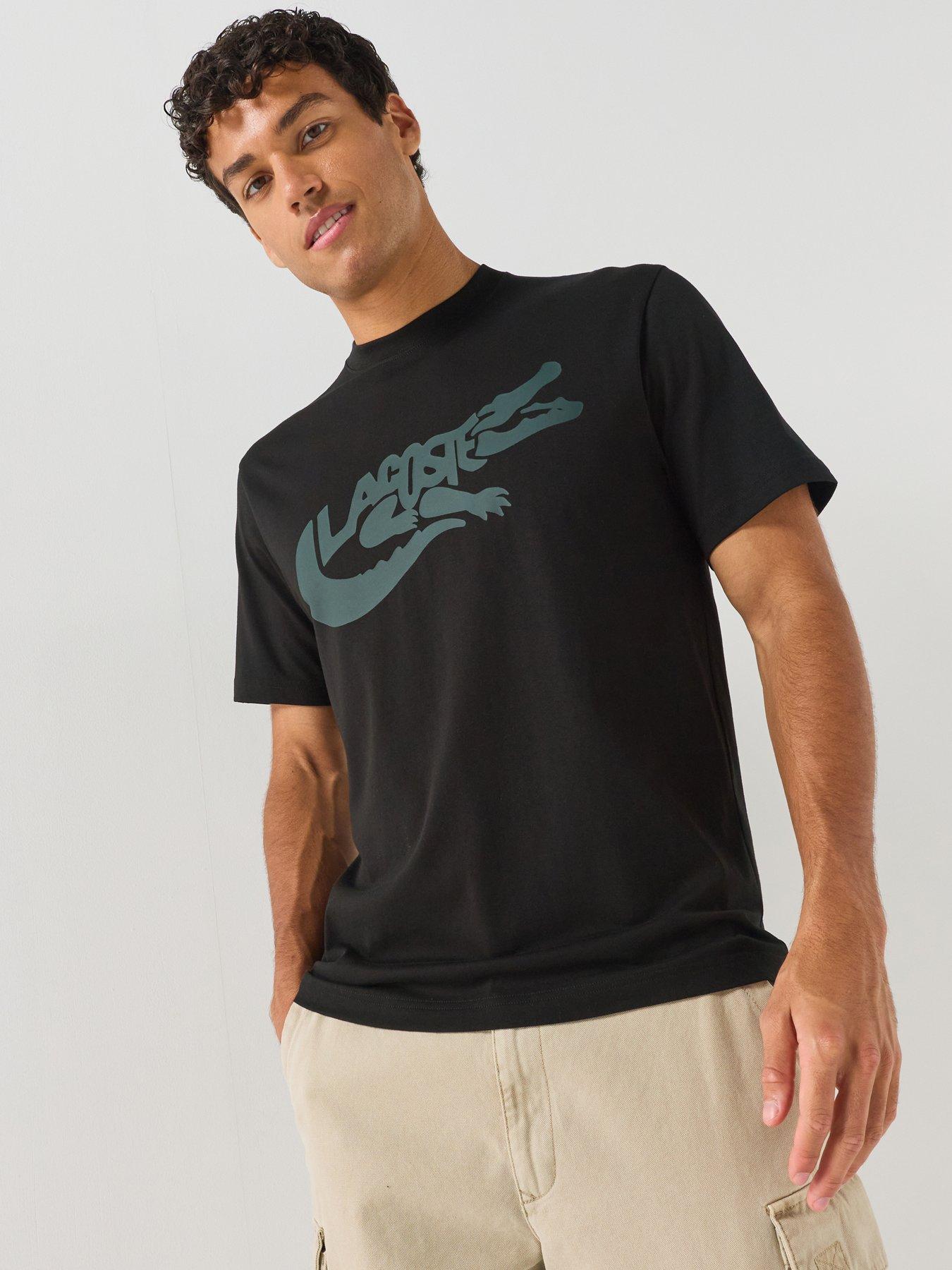 Lacoste Mid Weight Croc T-Shirt - Black