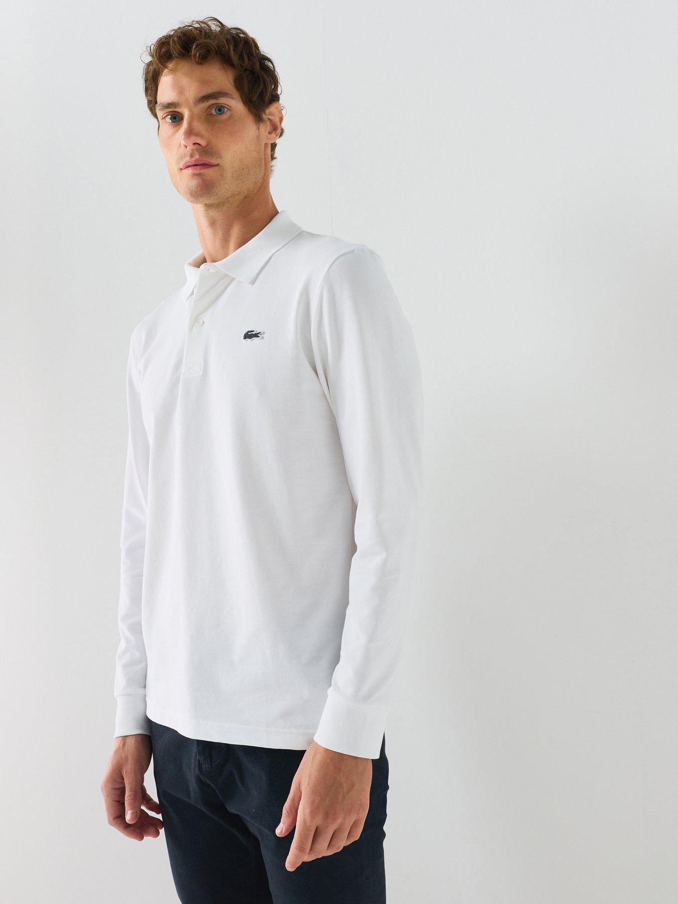 Lacoste Ottoman Long Sleeve Polo Shirt - White