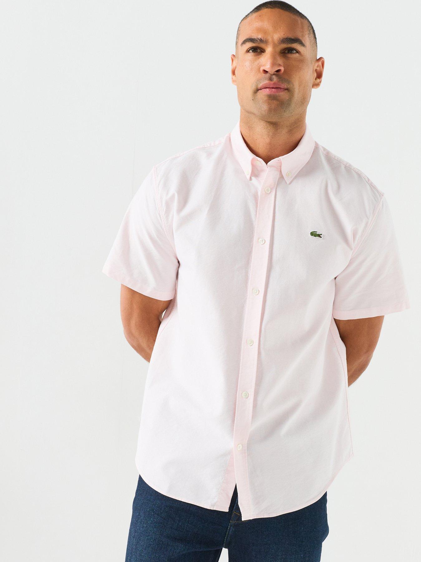 Lacoste Short Sleeve Oxford Shirt - Light Blue