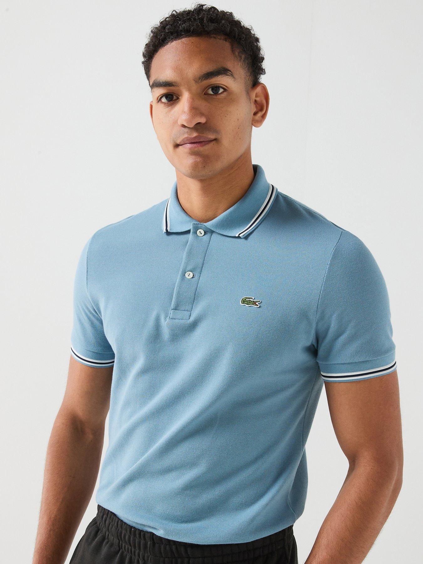 Lacoste Regular Fit L1212 Tipped Polo Shirt - Blue
