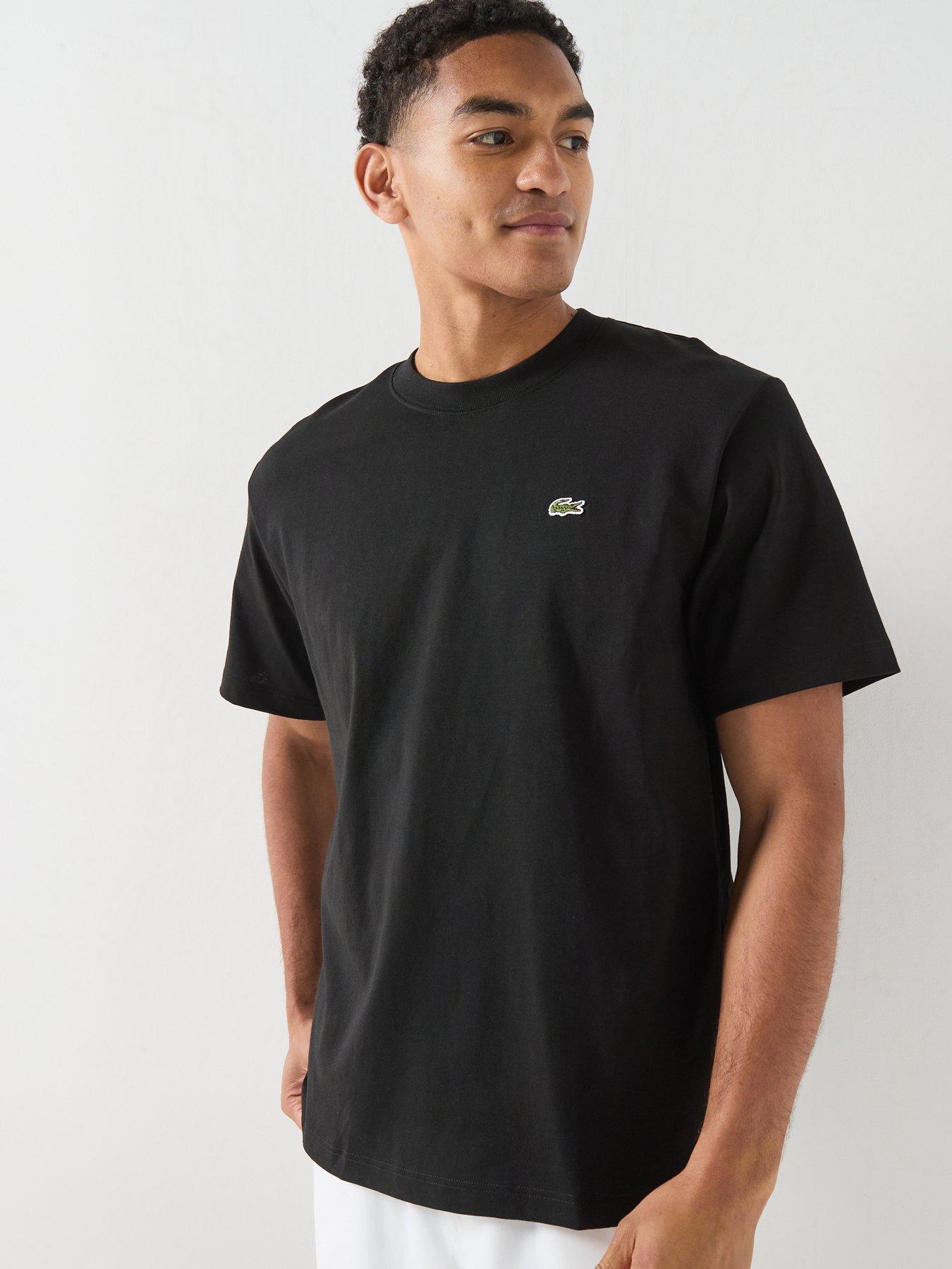 Image 1 of 5 of Lacoste Relaxed Fit Heavy Weight T-Shirt - Black