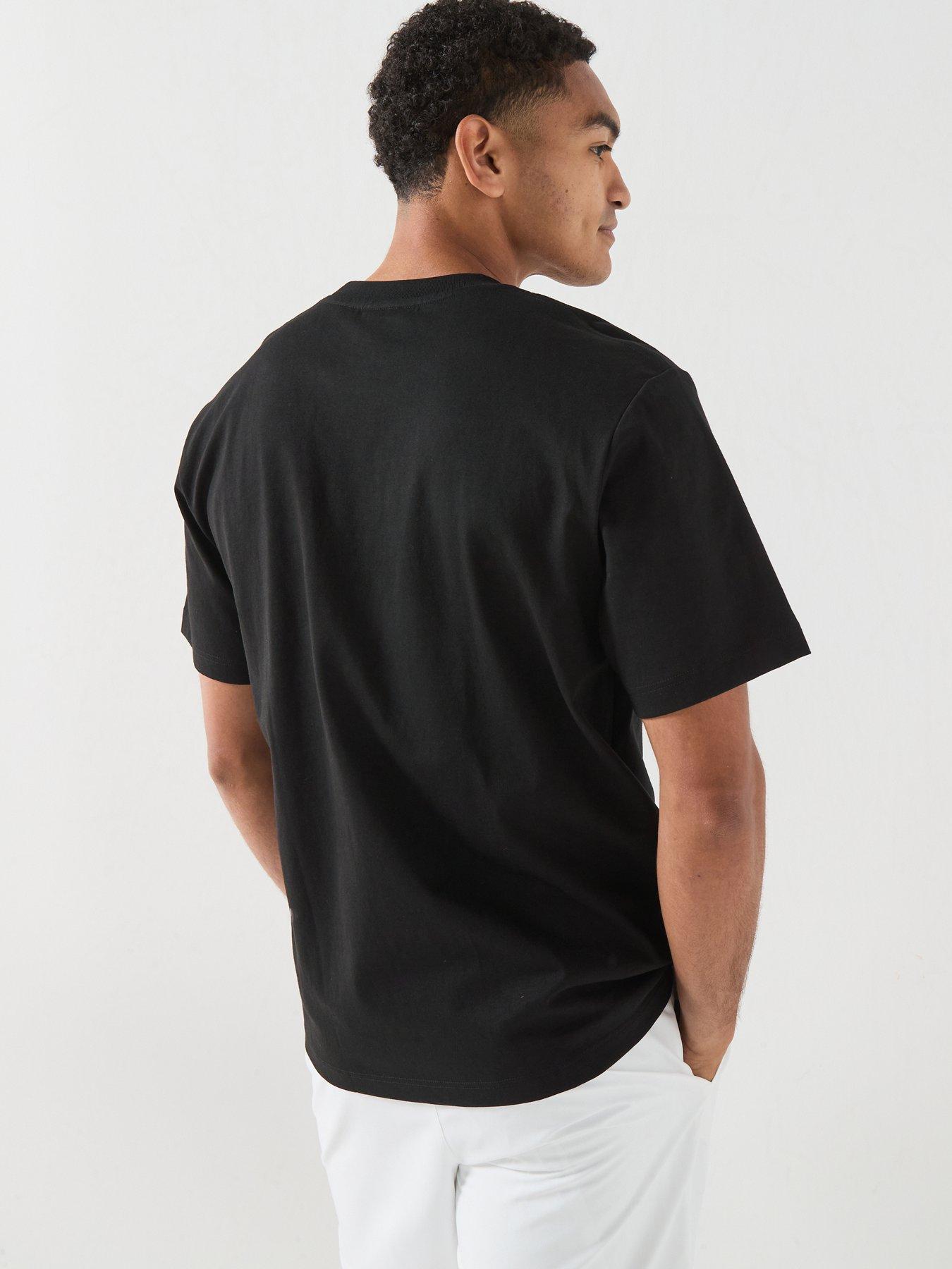 Image 2 of 5 of Lacoste Relaxed Fit Heavy Weight T-Shirt - Black