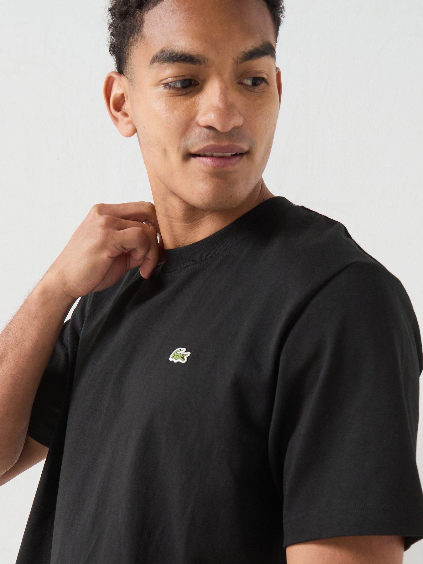 Image 5 of 5 of Lacoste Relaxed Fit Heavy Weight T-Shirt - Black