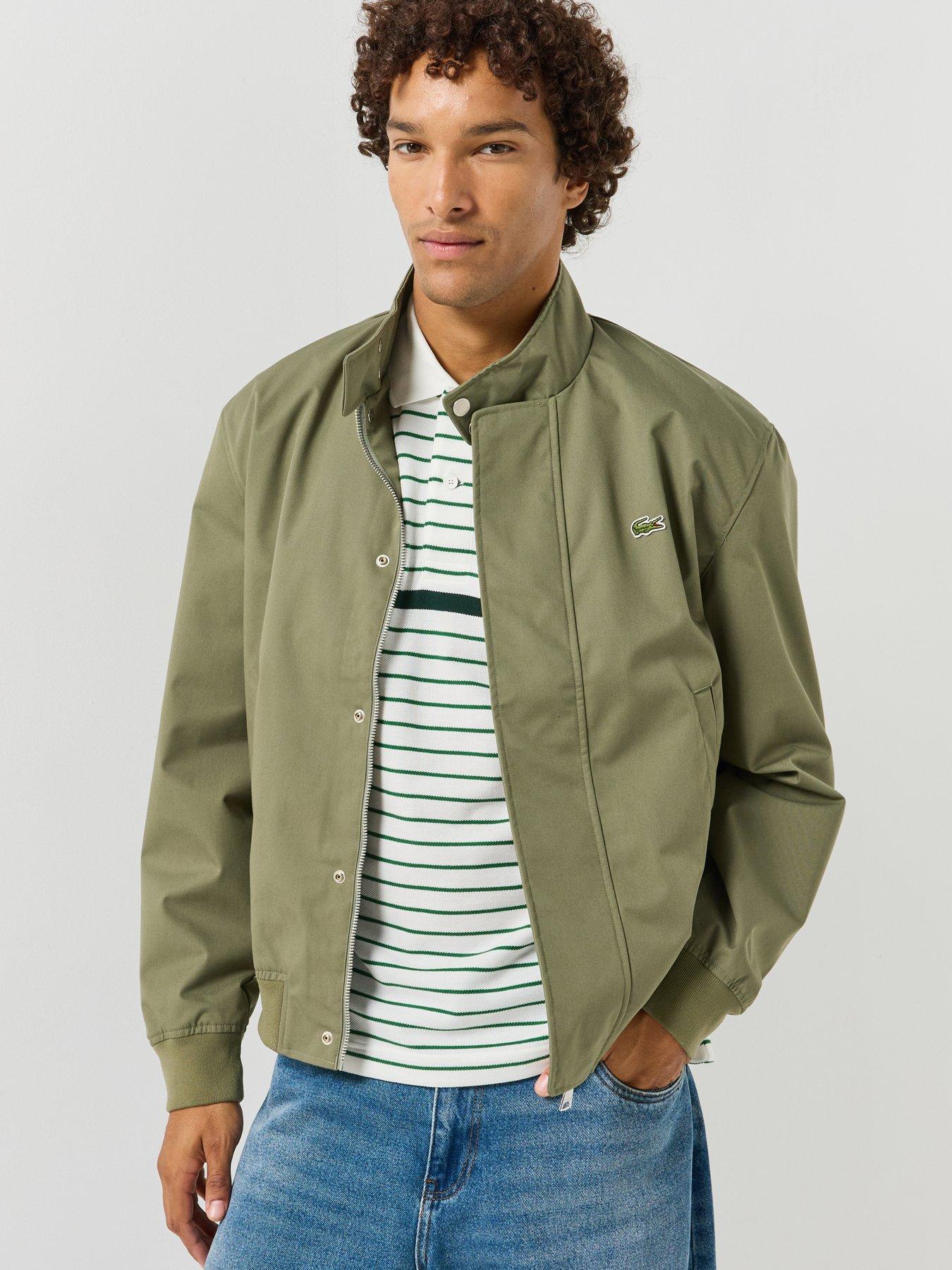 Image 1 of 6 of Lacoste Water Repellent Harrington Jacket - Khaki