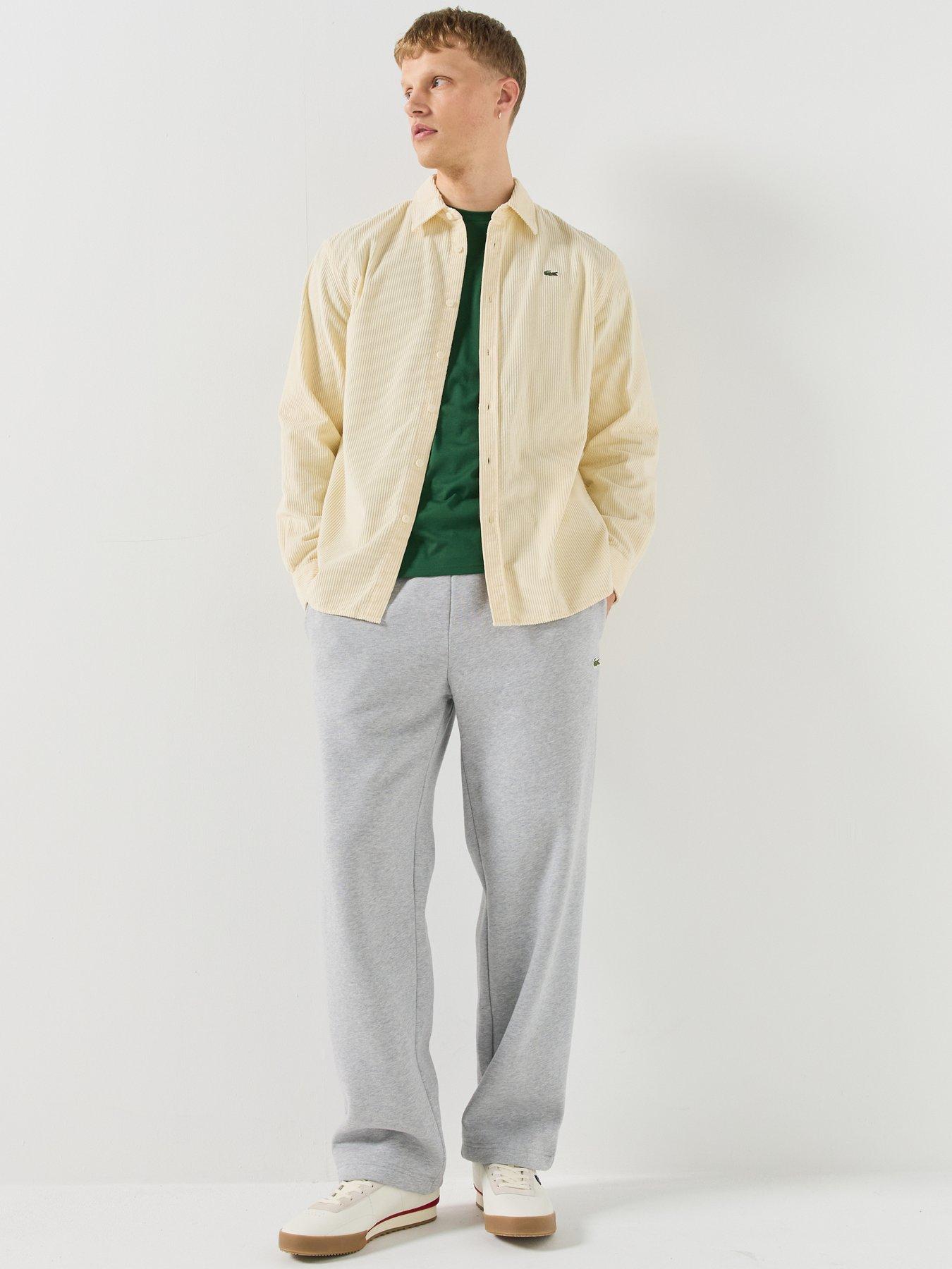 Image 3 of 6 of Lacoste Mens Lacoste Light Corduroy Button-Through Shirt - Yellow