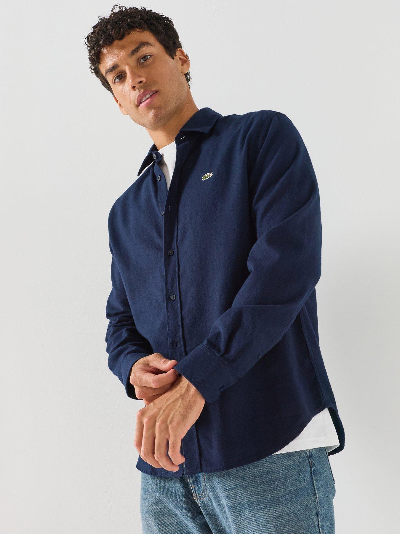Lacoste Cotton Flannel Shirt - Navy