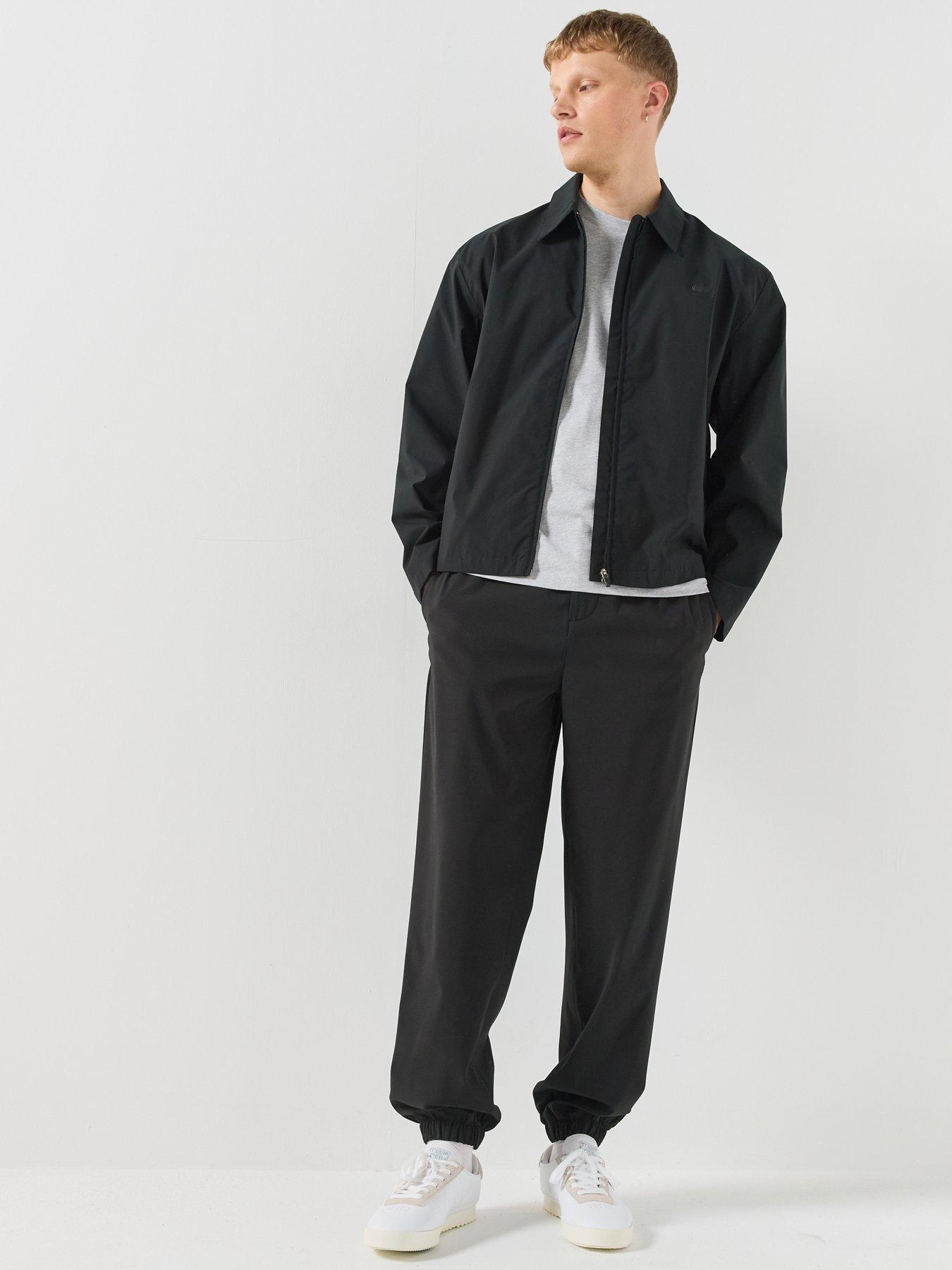 Image 3 of 6 of Lacoste Mens Lightweight Lined Zip-Through Jacket - Black