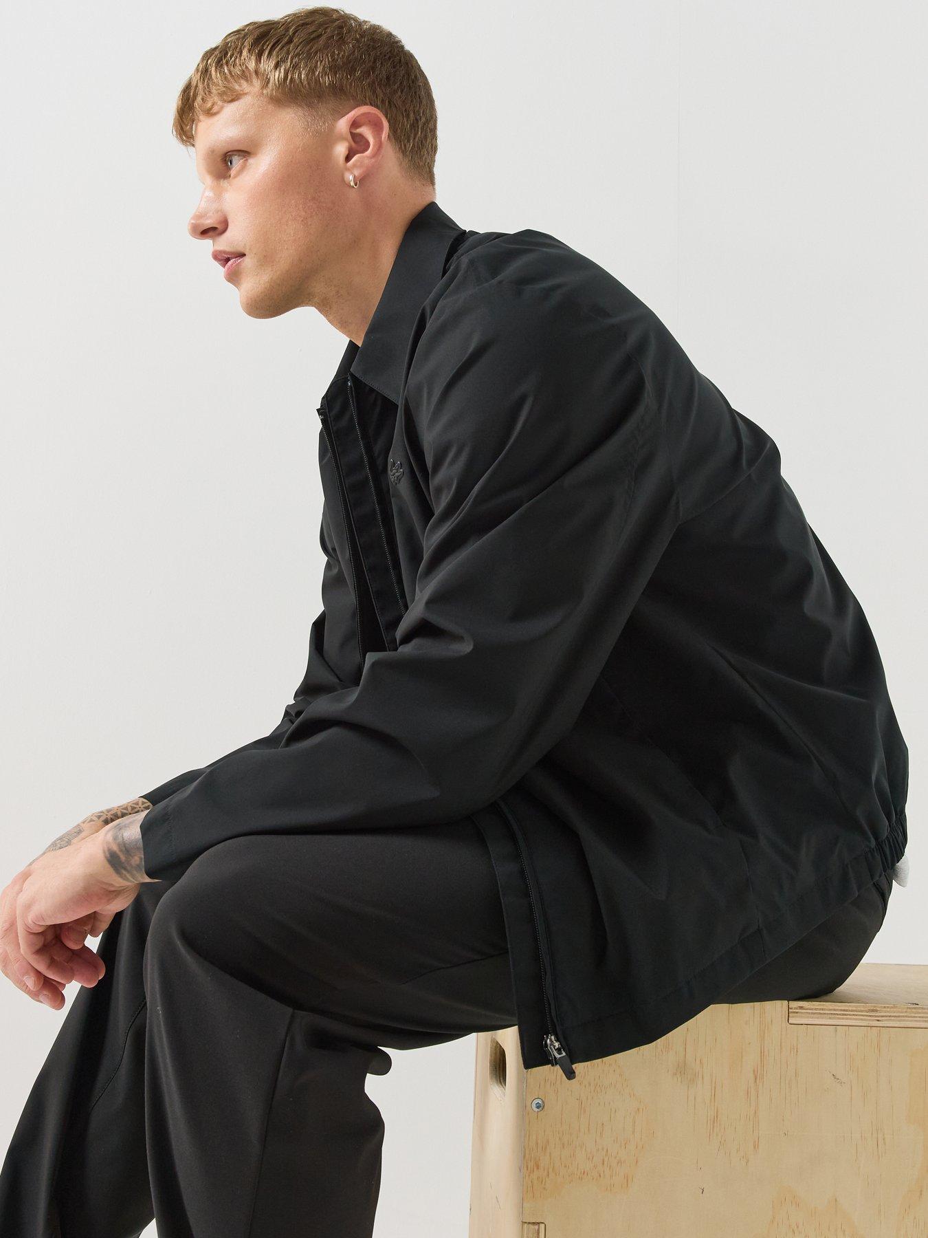 Image 4 of 6 of Lacoste Mens Lightweight Lined Zip-Through Jacket - Black