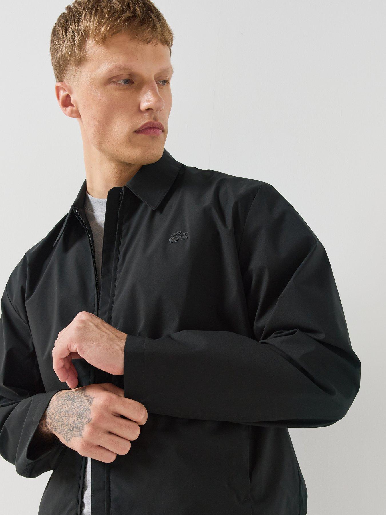 Image 5 of 6 of Lacoste Mens Lightweight Lined Zip-Through Jacket - Black