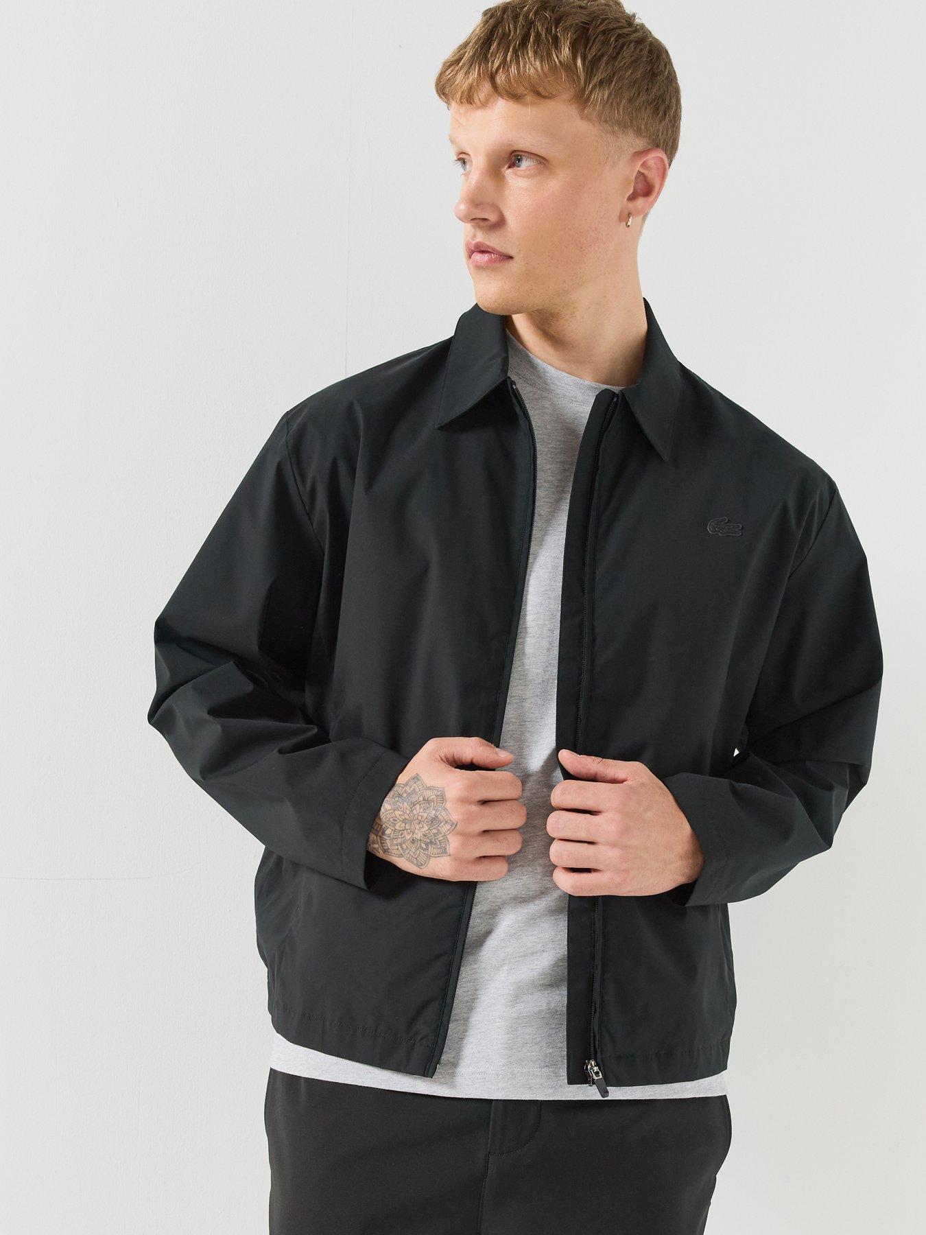 Image 6 of 6 of Lacoste Mens Lightweight Lined Zip-Through Jacket - Black