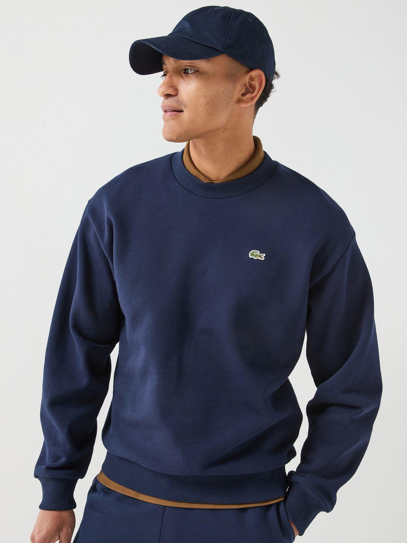 Lacoste Brushed Fleece Jersey Crew Sweat - Navy