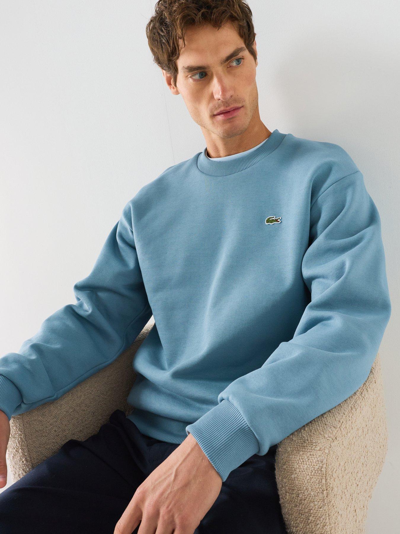 Lacoste Brushed Fleece Jersey Crew Sweat - Blue