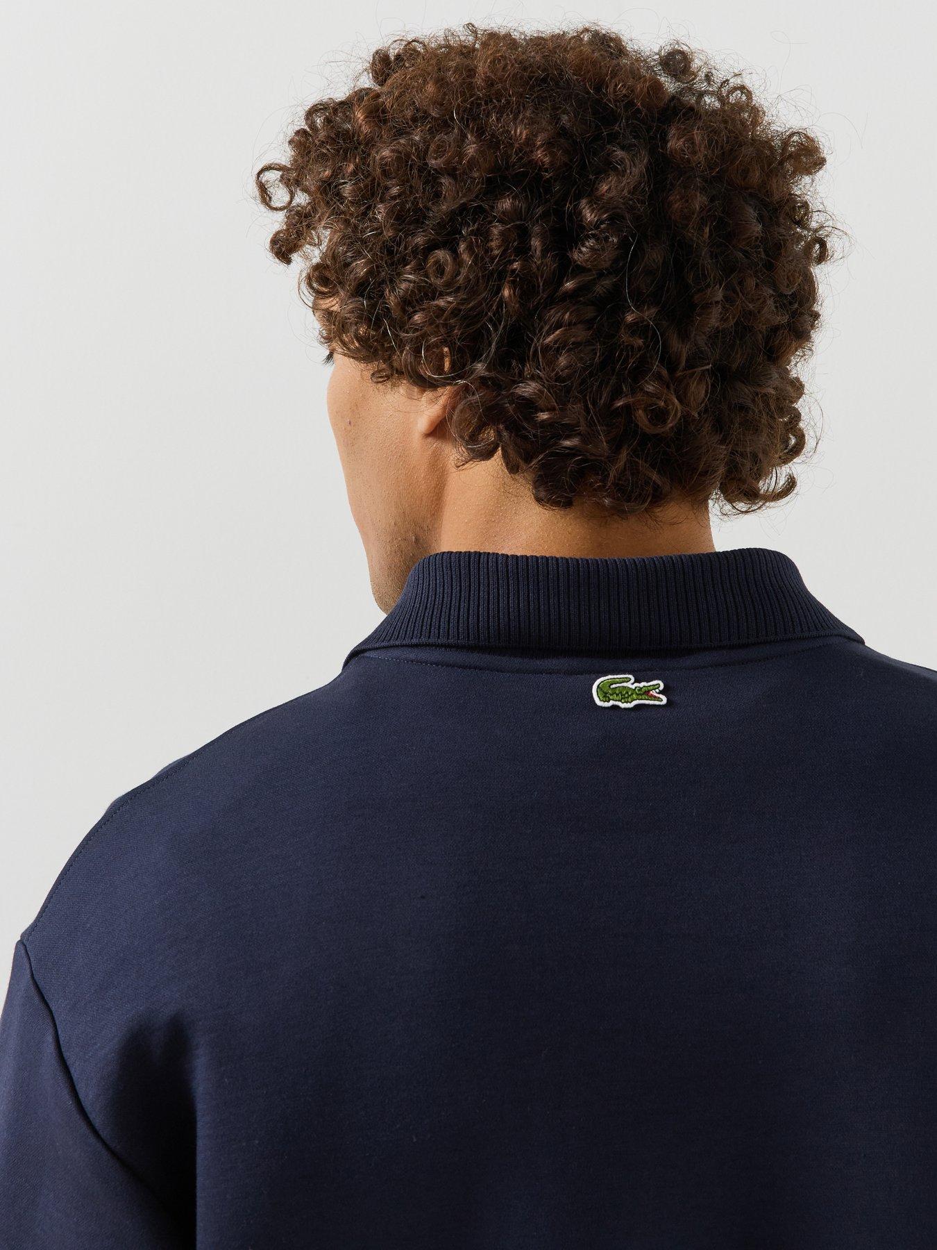 Image 5 of 5 of Lacoste Mens French Made Organic Cotton-Blend Regular Fit Sweatshirt - Navy