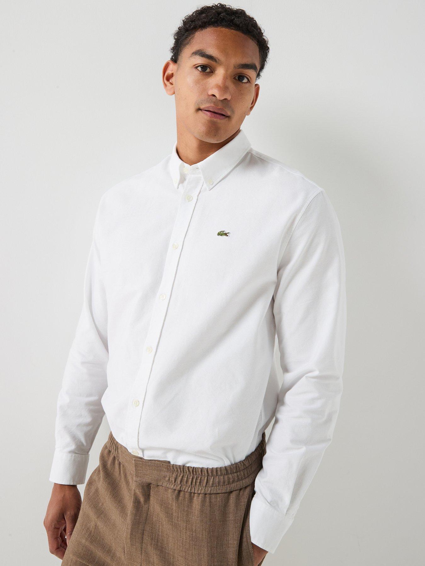 Lacoste Long Sleeve Oxford Shirt - White