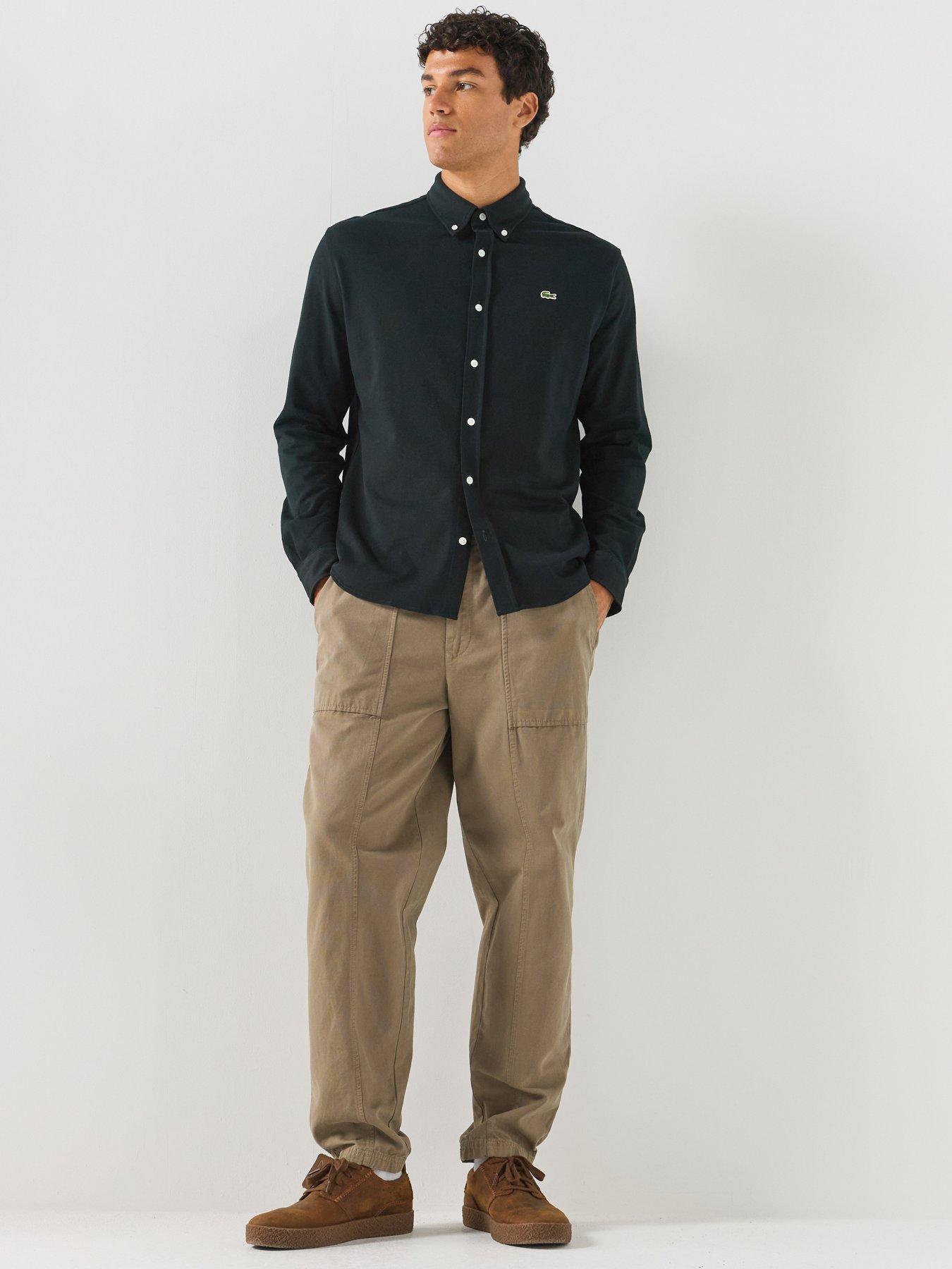 Lacoste Slim Fit Long Sleeve Pique Shirt - Green