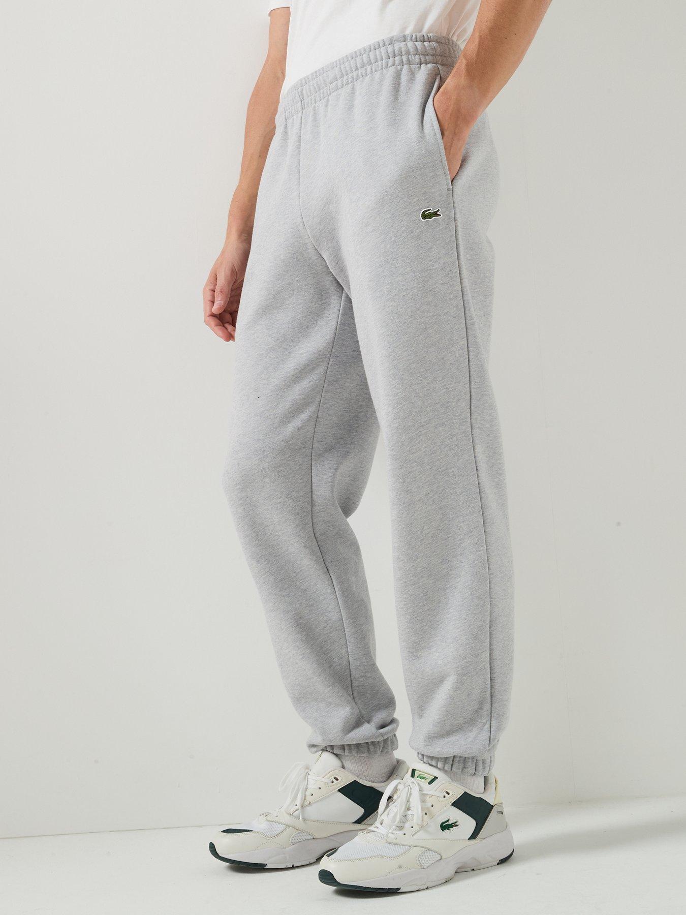 Lacoste Regular Fit Brushed Fleece Cuffed Joggers - Light Grey
